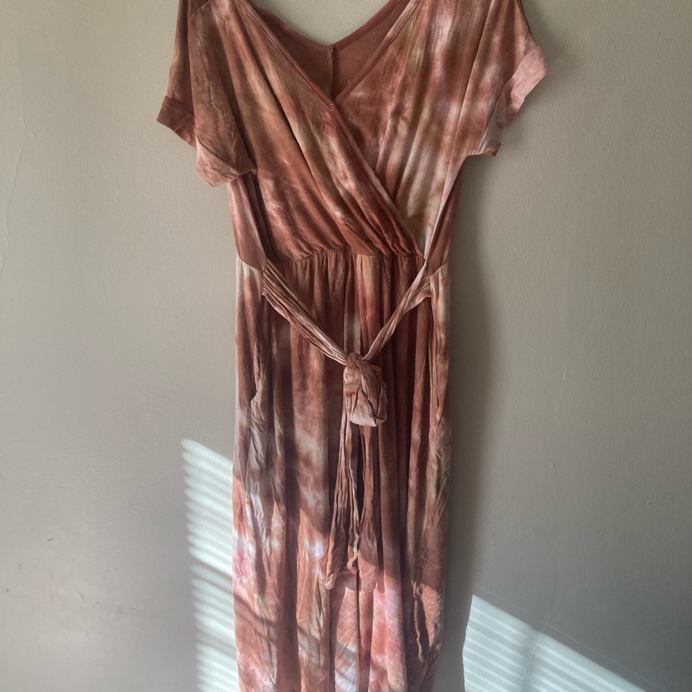 Latched mama tie dye romper
